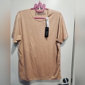 Alfani Alfatech Tan Short Sleeve Tee Large